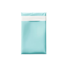 Poster - A light blue rectangular package with a white band across the top, suitable for product display or branding.