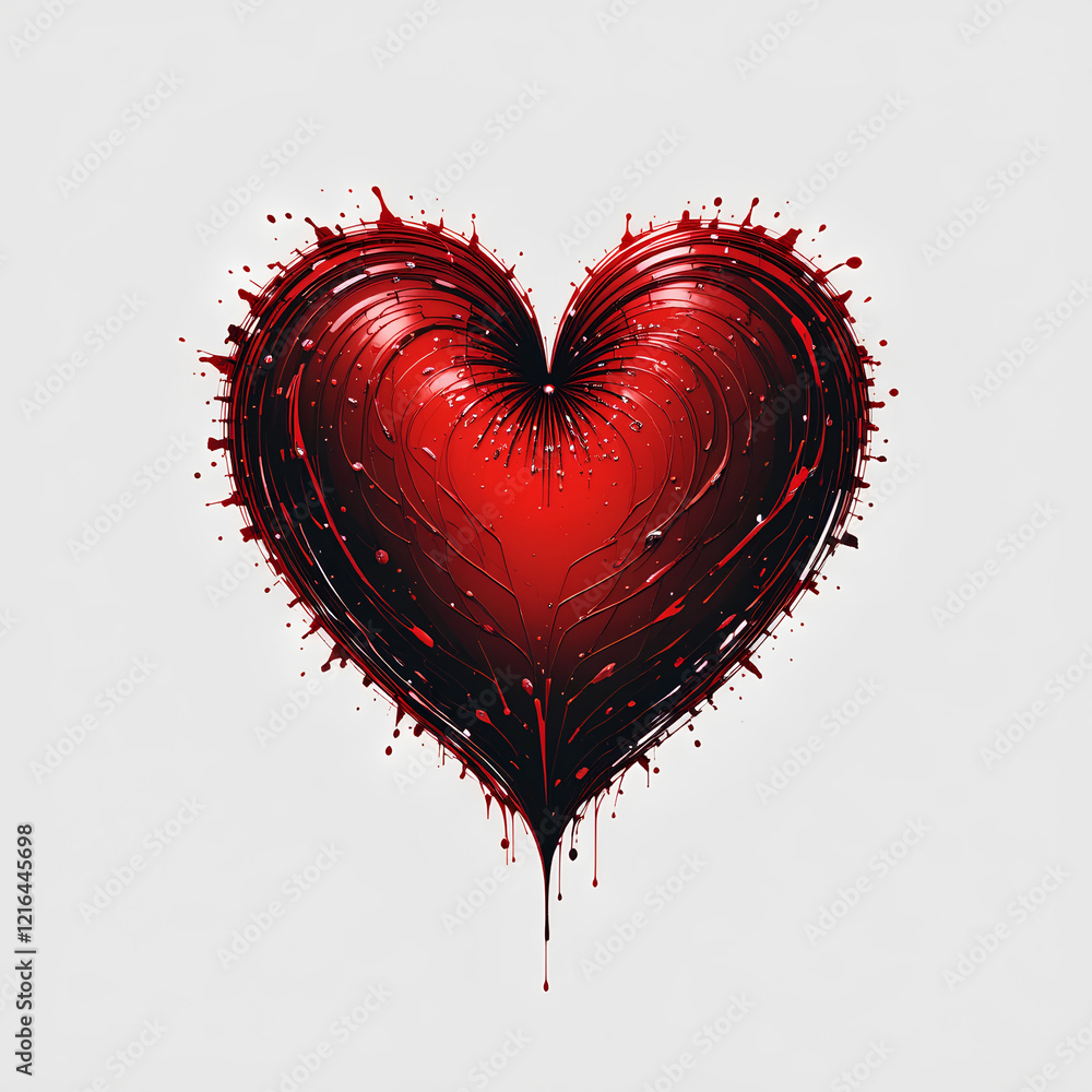 Red Heart Icon for Romance and Valentine's Day – Vector Love Symbol for ...