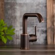 © LIPO@SEXTAO22 - Chrome faucet with patina accents, blending rustic charm with modern functionality