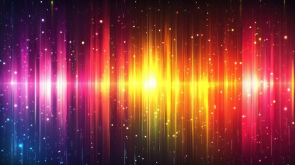 Wall Mural - vibrant rainbow light streaks and sparkles background.