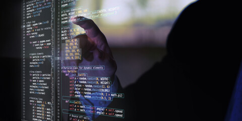 fictional code displayed in virtual space with focus on simulation and problem-solving, symbolizing 