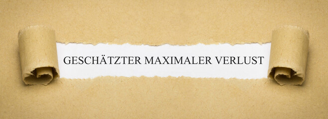 Sticker - geschätzter maximaler Verlust