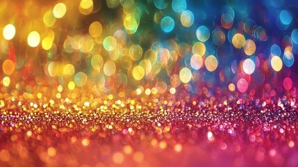 Leinwandbilder - Mesmerizing Multicolor Glitter Backdrop with Seamless Rainbow Shimmer and Sparkling Effect   Ideal for Festive Creative Digital Designs