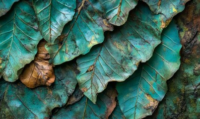 Detail of Beech tree leaves in Spring. Norfolk, UK.