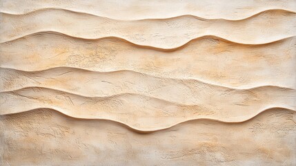 Wall Mural - Textured abstract waves in warm beige tones