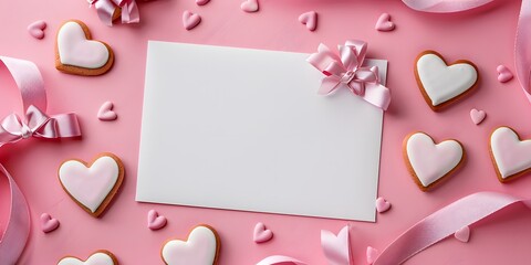 Wall Mural - pink heart shaped frame