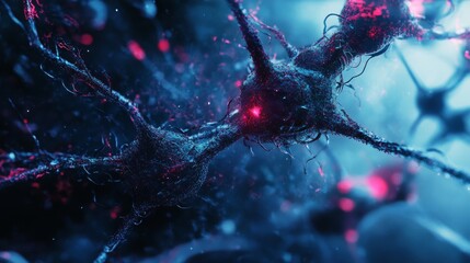 Wall Mural - futuristic biotechnology digital background featuring abstract dna strands, molecular structures, an
