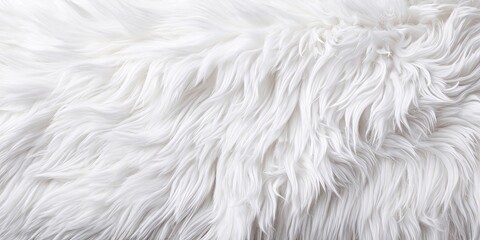 Poster - A close up of a white fur with a lot of hair