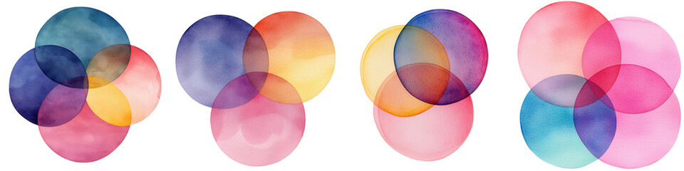 Wall Mural - vibrant and dynamic abstract watercolor inspired digital art piece featuring a captivating compositi