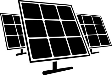 Simple vector icon solar panel