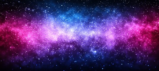 Wall Mural - Vivid Deep Space Galaxy, Nebula with Numerous Sparkling Stars, Colorful Cosmic Background Wallpaper