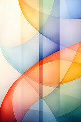 Fototapete - An abstract geometric pattern with overlapping shapes that appear to shift and change colors from different angles, illustrating the concept of visual perception and cognitive processing,