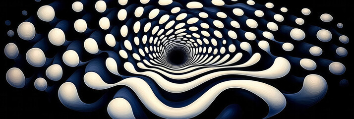 Fototapete - A high-resolution image of a tessellated pattern that creates an optical illusion of movement and depth, emphasizing the intricate nature of cognitive processes,