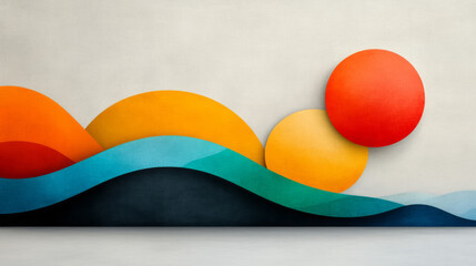 Leinwandbilder - An abstract artwork featuring overlapping circles and lines that create the illusion of three-dimensional shapes, symbolizing the layers of thought and understanding,