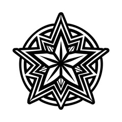 Wall Mural - A glyph style icon of radiating star symbol