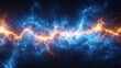 © emzee - Dynamic Energy Flow: Abstract Blue and Orange Cosmic Nebula