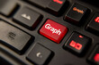 © watz - Red illuminated Graph key on a dark keyboard.