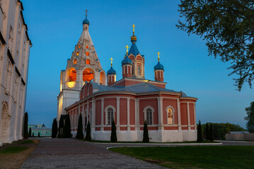 Wall Mural - Church of the Tikhvin Icon of the Mother of God at dawn. Kolomna, Russia