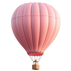 Wall Mural - floated pink hot-air balloon isolate on transparency background png