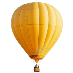 Wall Mural - floated yellow hot-air balloon isolate on transparency background png