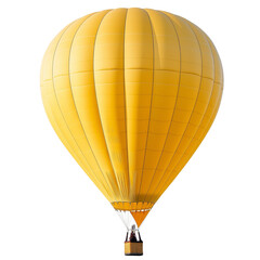 Wall Mural - floated yellow hot-air balloon isolate on transparency background png