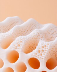 Fototapete - Contemporary Textured -Printed Component Innovative White Gadget Prototype for Additive Manufacturing and Small Business Sustainability