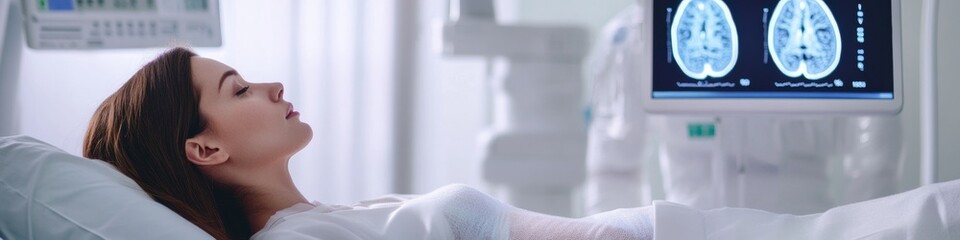 Aufkleber - Futuristic Healthcare Interface AI-Assisted Diagnosis with Interactive Display and Real-Time Data Analysis for Precision Medicine and Personalized Patient Care