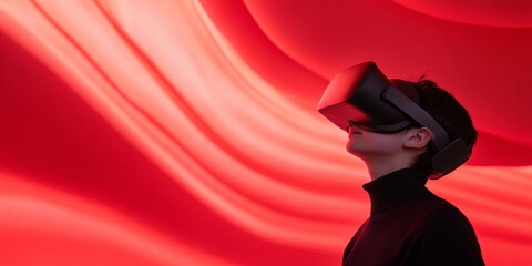 Aufkleber - Futuristic STEM Education Youth Engaged in Virtual Reality with Dynamic Digital Projections - Enhancing Innovative Learning Environments for EdTech Advancement