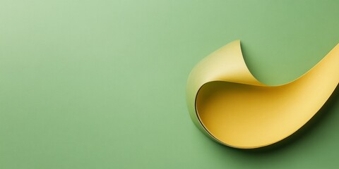 Leinwandbilder - Contemporary Workspace Design Vibrant Green and Yellow Modern Paper Art - Dynamic Branding and Collaborative Office Interiors for Innovative Corporate Culture
