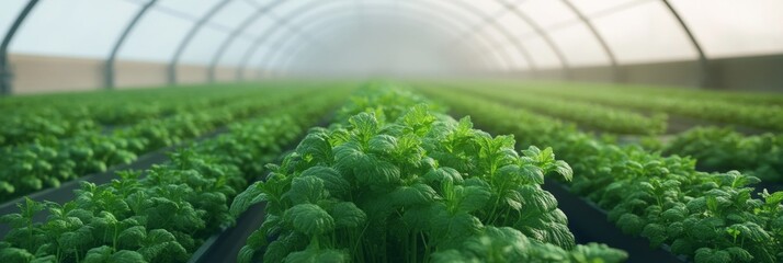 Aufkleber - Cinematic Futuristic Greenhouse Dome Advanced Robotics and LED Lighting for Sustainable Precision Agriculture - Optimized Agritech Engineering for Eco-Conscious Commercial Farming