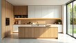 © DeeDay - Sunlit Modern Kitchen Island and Cabinetry Design Featuring Light Wood and White Accents