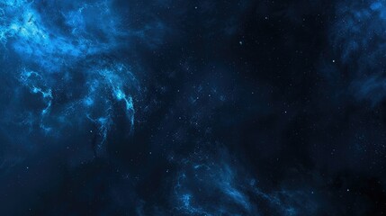Wall Mural - A deep space scene showcasing dark blues and swirling cosmic elements.
