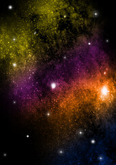 Wall Mural - galaxy in a free space.