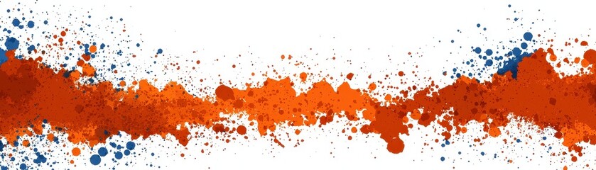 Wall Mural - abstract orange and blue ink splashes paint splatter background artistic design element
