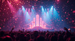 © Animager - Macro Concert Energy: Crowd, Stage Lights, and Confetti Magic