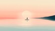 © Almahyra - Solitary figure paddleboarding at sunset on calm water.