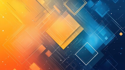 Wall Mural - Abstract Geometric Background with Colorful Shapes and Soft Light