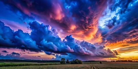 Wall Mural - Dramatic Low Light Cloudscape Landscape Photography