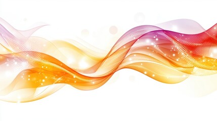 Wall Mural - Abstract Waves in Warm Colors with Soft Light Effects