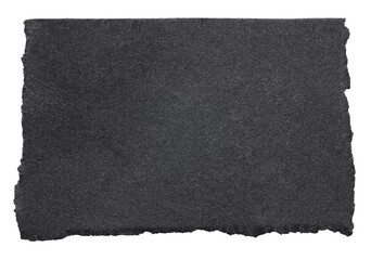 Wall Mural - black cut out torn piece of blank paper note cardboard with texture and copy space for text, transpa