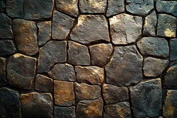 Wall Mural - A close-up view of a natural rocky wall, great for outdoor or landscape-related projects