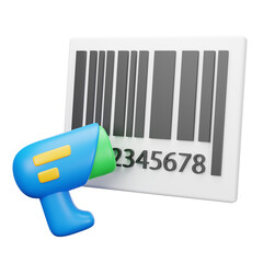 scanner reading barcode, digital background