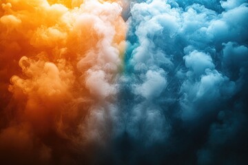 Sticker - A picture of blue and white clouds, suitable for use in backgrounds or as an illustration