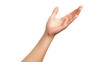 © locomo - A hand is extended with fingers spread against a pure white background, creating a clean and versatile image for various uses.