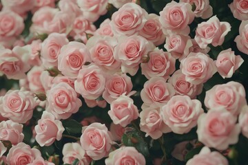 Sticker - A beautiful arrangement of pink roses in a decorative vase