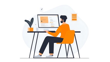 A remote coder working on a web design project while attending a video meeting