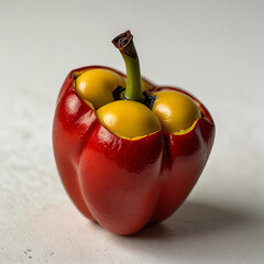 Wall Mural - A fresh Ackee Fruit in white background