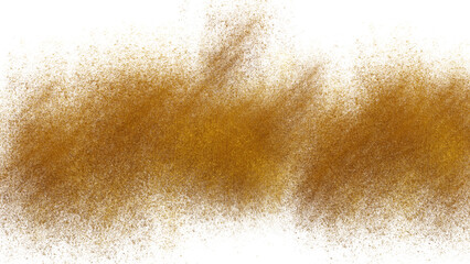 Wall Mural - gold dust explosion on transparent background