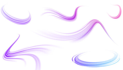 Wall Mural - png futuristic technological style. png abstract background with speed lines. neon color rays vector