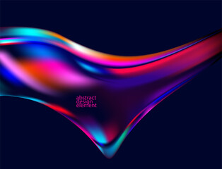 Wall Mural - abstract background of fluid iridescent shape. elegant colorful wallpaper.